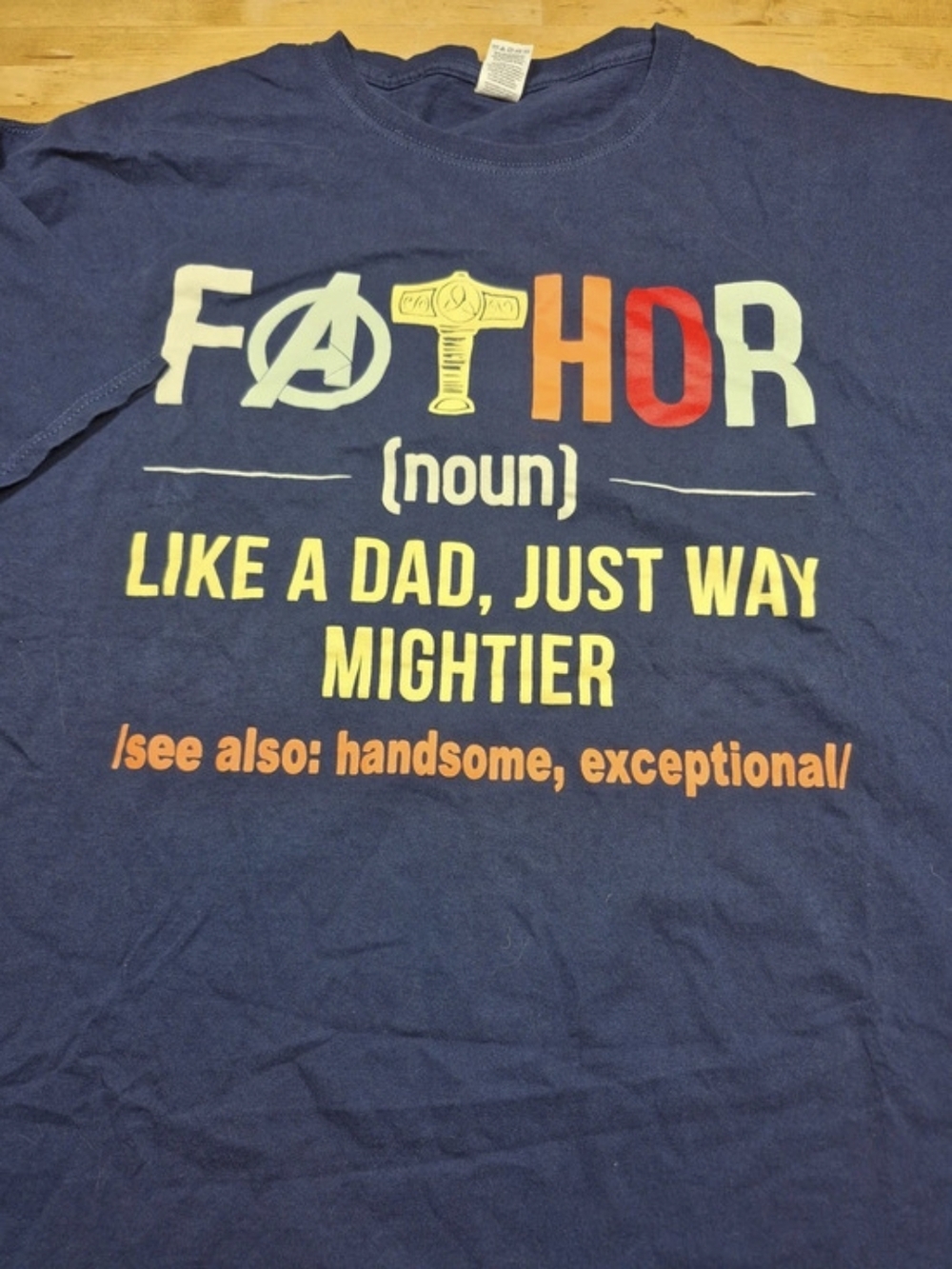 Fruit of the Loom Men's FATHOR Tee Blue 3XL Like New
